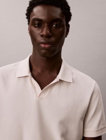 Calvin Klein - Áo Thun Có Cổ Nam Cotton Piqué Open Collar Polo Shirt