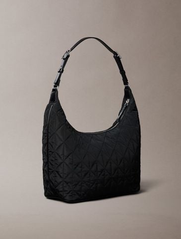 Calvin Klein - Túi Đeo Vai Nữ Quilted Emblem Nylon Shoulder Bag