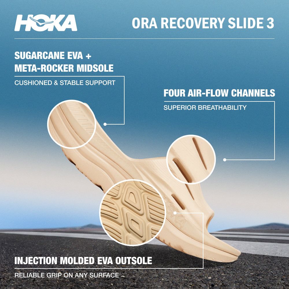 Hoka - Dép quai ngang nam nữ Ora Recovery Slide 3 Running Shoes