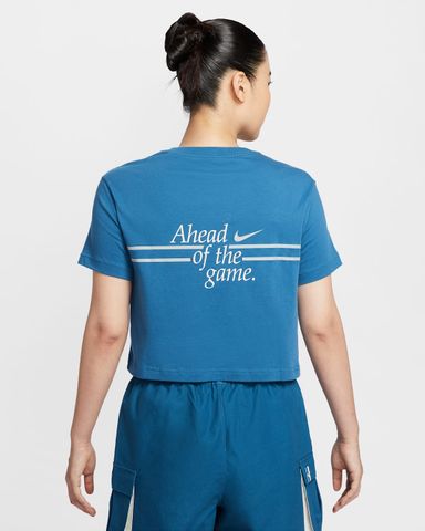 Nike - Áo tay ngắn thể thao Nữ Sportswear Club Women's Loose Cropped T-Shirt