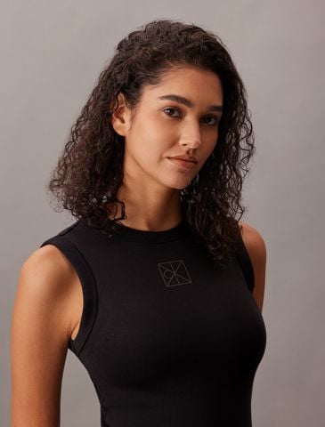 Calvin Klein - Áo ba lỗ nữ Ribbed Tank Top - 3