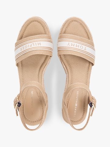 Tommy Hilfiger - Giày Thời Trang Nữ Canvas Denim Wedge Espadrilles