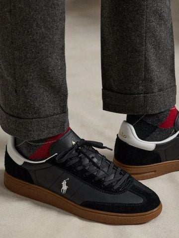 Ralph Lauren - Giày Sneakers Nam Bedford Leather-Suede Sneaker Low Top