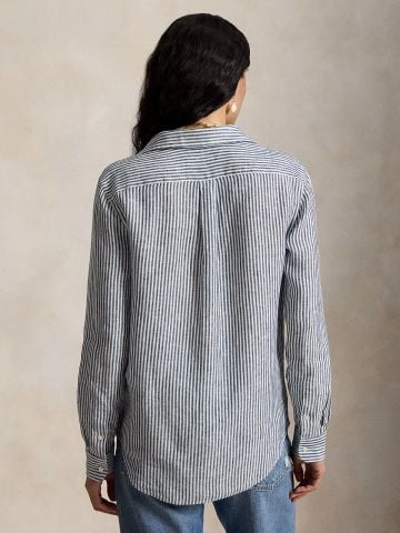 Ralph Lauren - Áo Sơ Mi Nữ Classic Fit Striped Linen Shirt