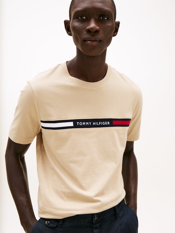 Tommy Hilfiger - Áo thun tay ngắn nam Crew Neck Logo Panel T-Shirt