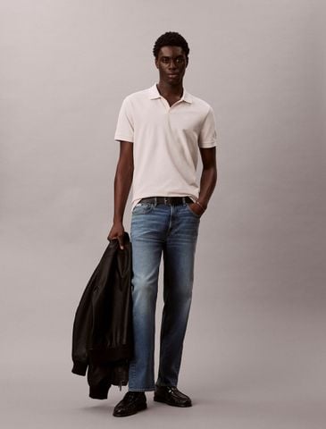 Calvin Klein - Áo Thun Có Cổ Nam Cotton Piqué Open Collar Polo Shirt