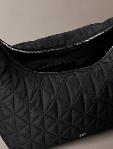 Calvin Klein - Túi Đeo Vai Nữ Quilted Emblem Nylon Shoulder Bag