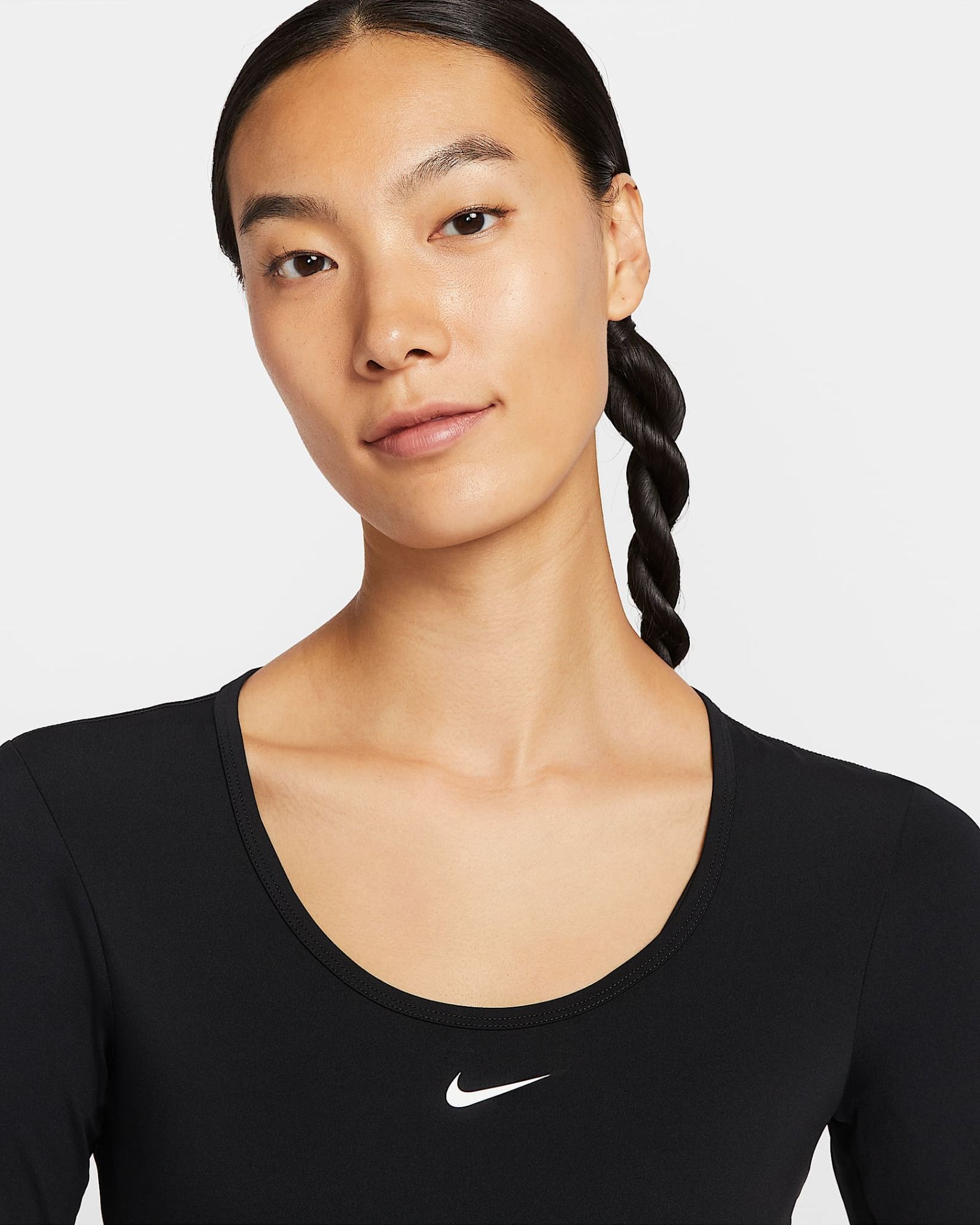 Nike - Áo tay dài thể thao Nữ Nike Pro Women's Dri-FIT Cropped Long-Sleeve Top