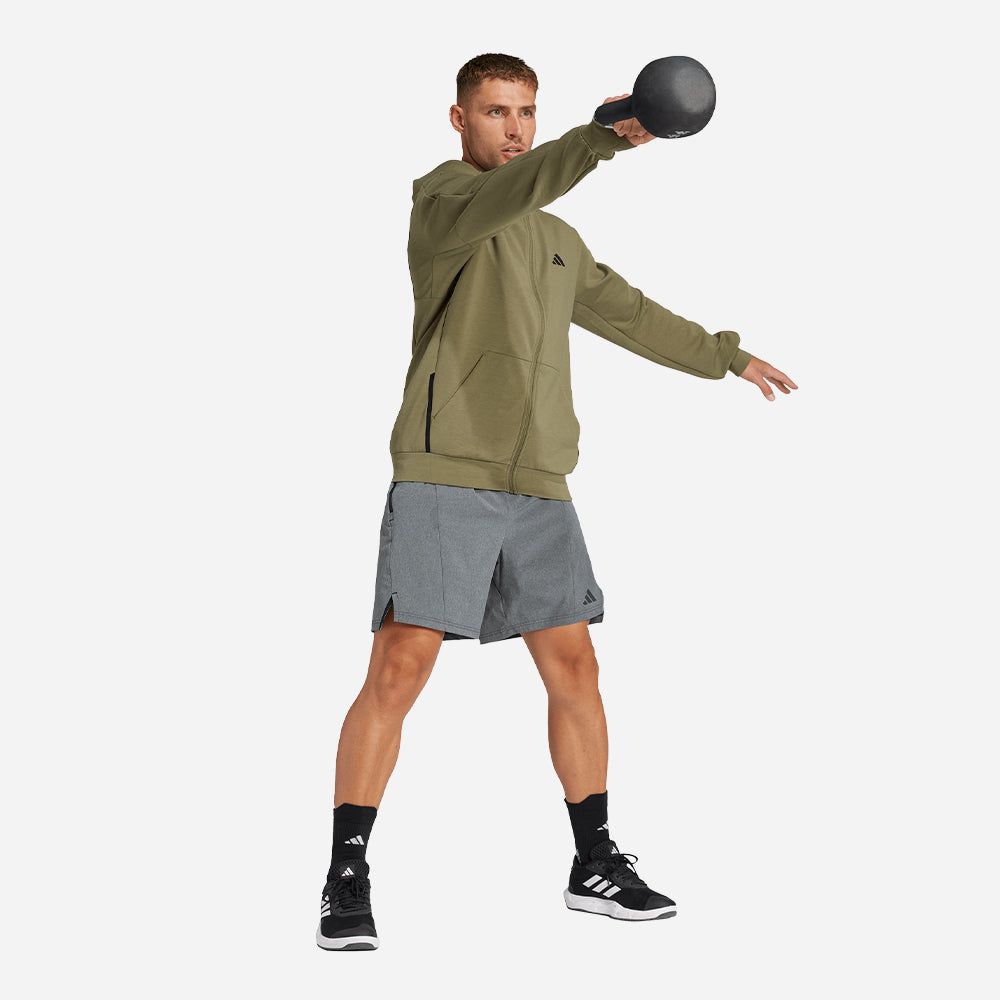 adidas - Quần ngắn thể thao Nam Men's Designed For Training Mélange Shorts - Gray