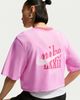 Nike - Áo Tay Ngắn Thể Thao Nữ Oversized Heritage Cropped Mesh Jersey