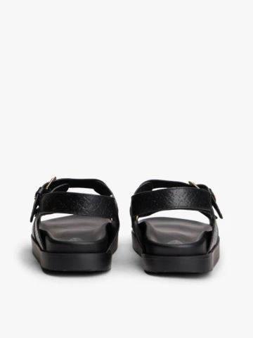 Tommy Hilfiger - Xăng Đan Nữ Leather TH Monogram Buckle Cleat Sandals