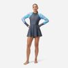 Speedo - Váy bơi nữ Printed Long Sleeve (Asia Fit) Grey Swim Dress