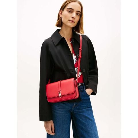 Tommy Hilfiger - Túi Đeo Chéo Nữ Timeless TH Monogram Flap Crossbody Bag