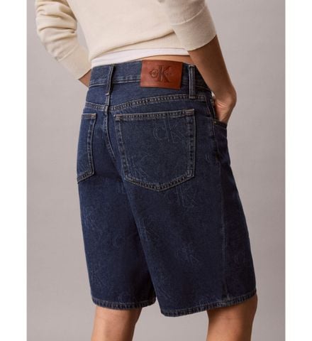 Calvin Klein - Quần Jean Ngắn Nữ Relaxed Bermuda Short CK Lagoo