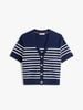 Tommy Hilfiger - Áo khoác len tay ngắn nữ Jersey Gold-Tone Button Short Sleeve Cardigan