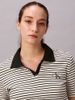 Calvin Klein - Áo Thun Có Cổ Nữ Monologo Rib Polo Stripe