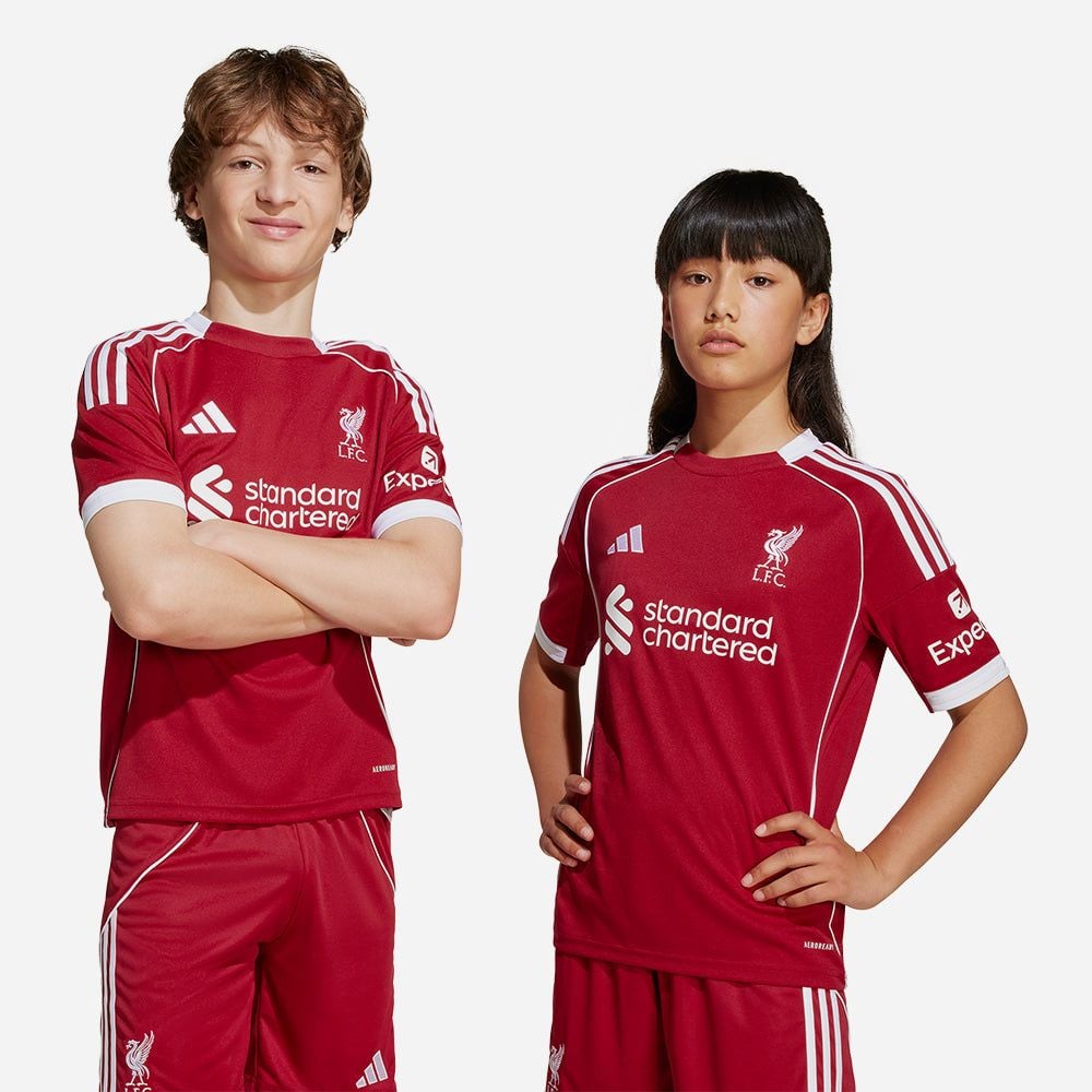 adidas - Áo thun đá banh Trẻ Em Kids' Adidas Liverpool Home 25/26 Football Jersey - Red