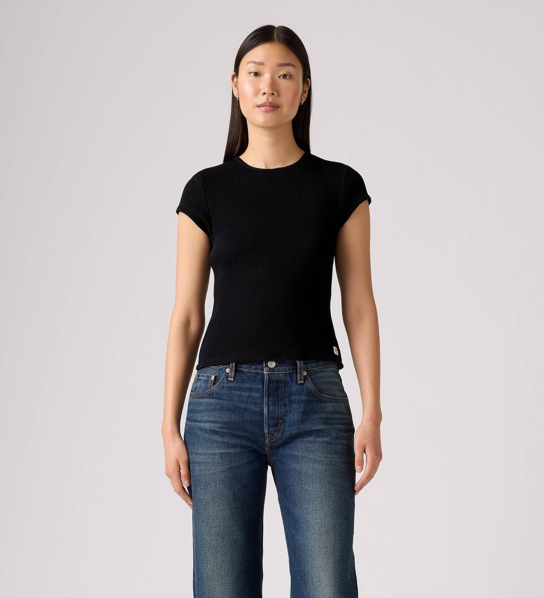 Levi's - Áo tay ngắn dệt kim nữ Dry Goods Waffle Cap-Sleeve Top