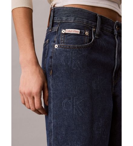 Calvin Klein - Quần Jean Ngắn Nữ Relaxed Bermuda Short CK Lagoo