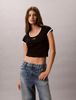 Calvin Klein - Áo Thun Tay Ngắn Nữ Slim Cotton Stretch Ringer T-Shirt