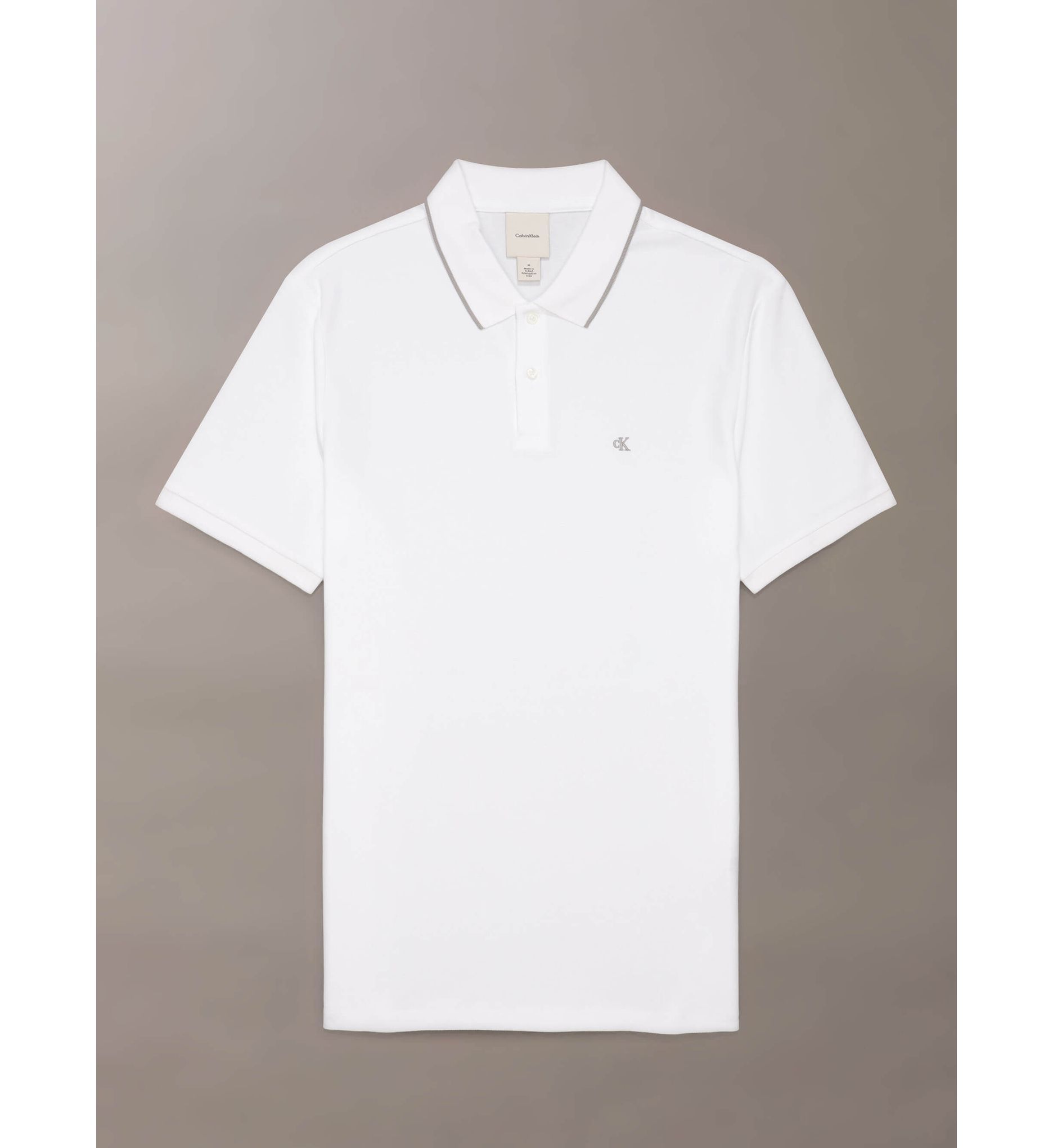 Calvin Klein - Áo polo tay ngắn nam Refined Pique Tipped Classic