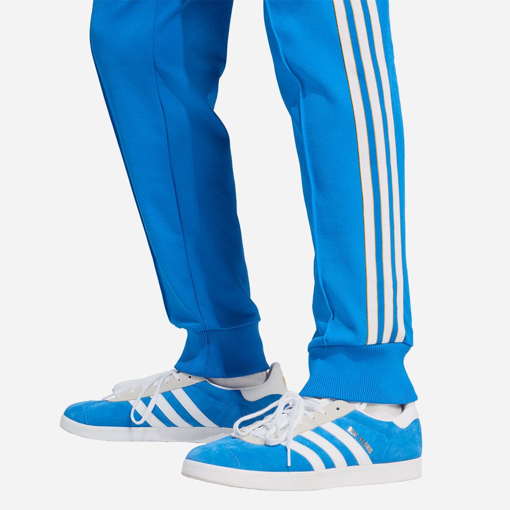 adidas - Quần dài đá banh Nam Men's Adidas Real Madrid Terrace Icons Track Pants - Blue