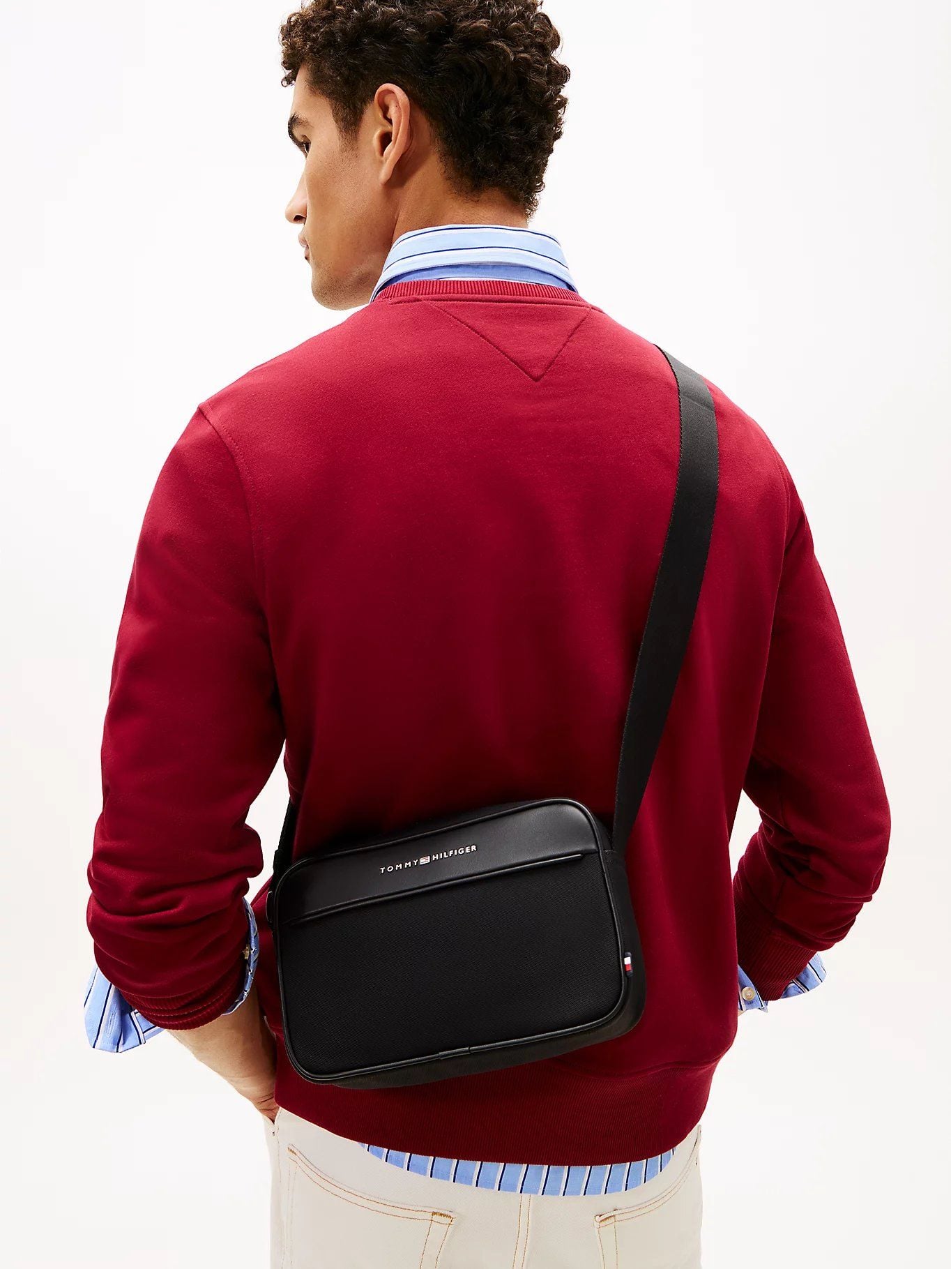 Tommy Hilfiger - Túi đeo chéo nam Metal Logo Crossbody Reporter Bag