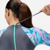 Speedo - Váy bơi nữ Printed Long Sleeve (Asia Fit) Grey Swim Dress
