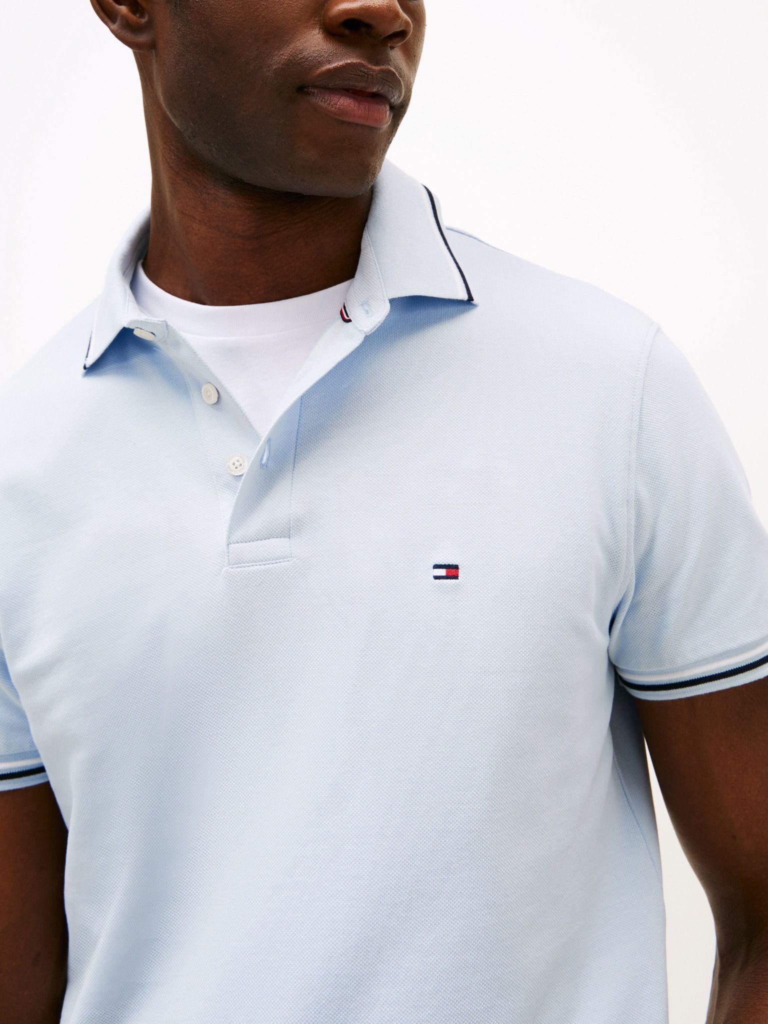 Tommy Hilfiger - Áo thun có cổ polo tay ngắn nam Tipped Slim Fit Seasonal Polo