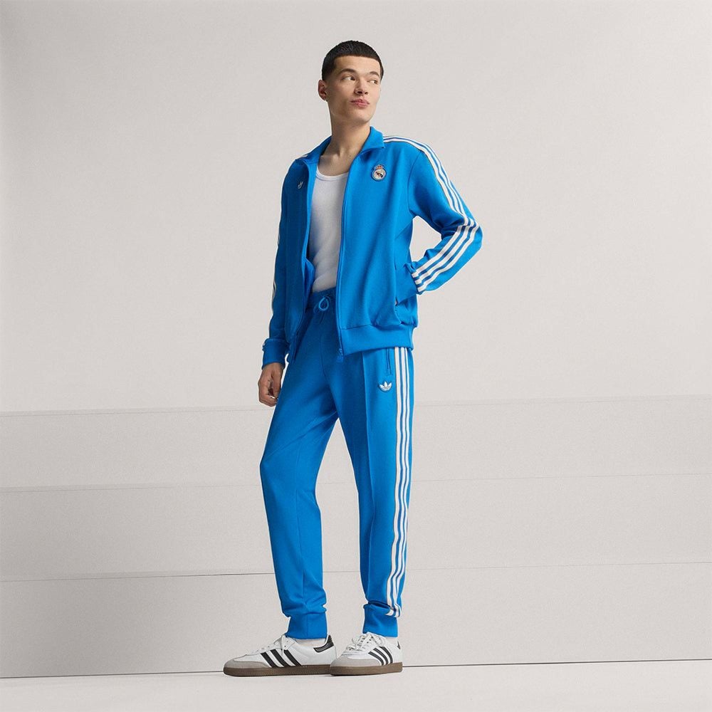 adidas - Quần dài đá banh Nam Men's Adidas Real Madrid Terrace Icons Track Pants - Blue