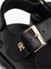 Tommy Hilfiger - Xăng Đan Nữ Leather TH Monogram Buckle Cleat Sandals