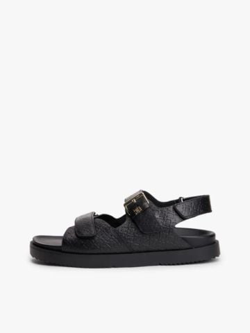 Tommy Hilfiger - Xăng Đan Nữ Leather TH Monogram Buckle Cleat Sandals