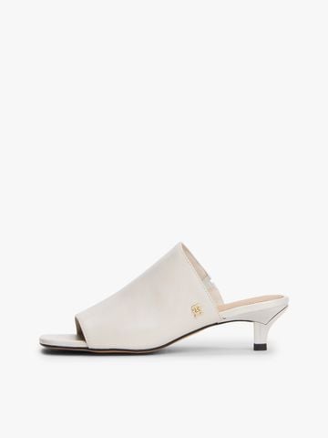 Tommy Hilfiger - Giày cao gót nữ Leather Kitten Heels