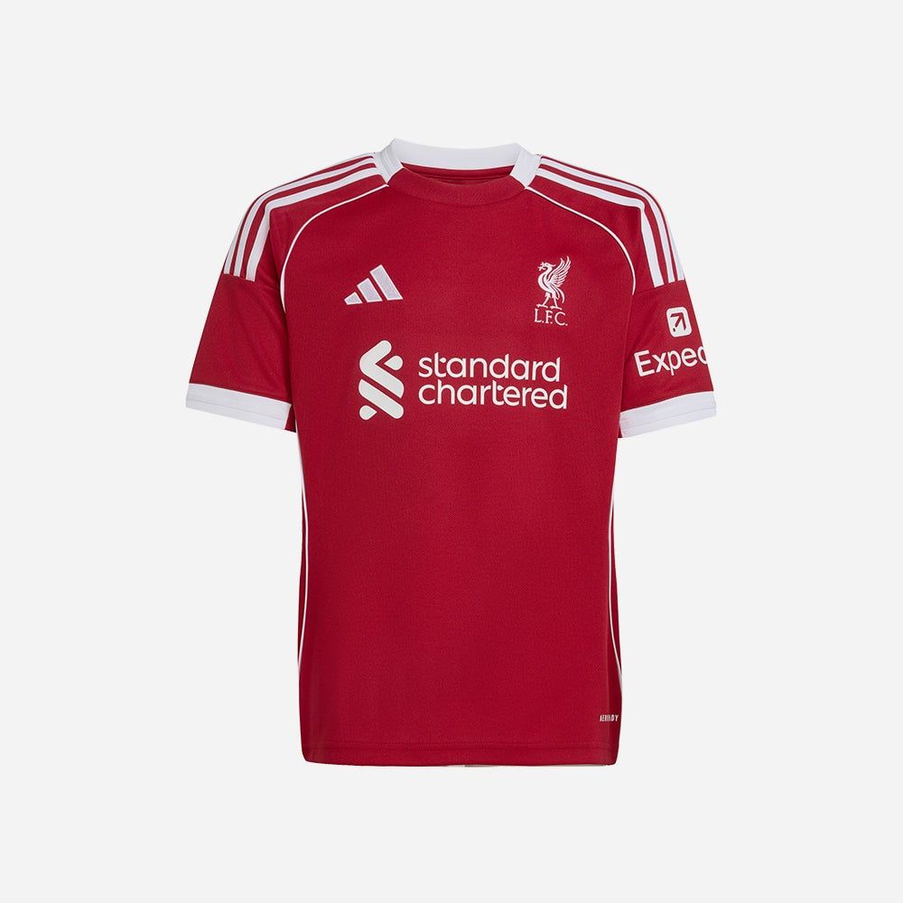 adidas - Áo thun đá banh Trẻ Em Kids' Adidas Liverpool Home 25/26 Football Jersey - Red