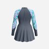Speedo - Váy bơi nữ Printed Long Sleeve (Asia Fit) Grey Swim Dress