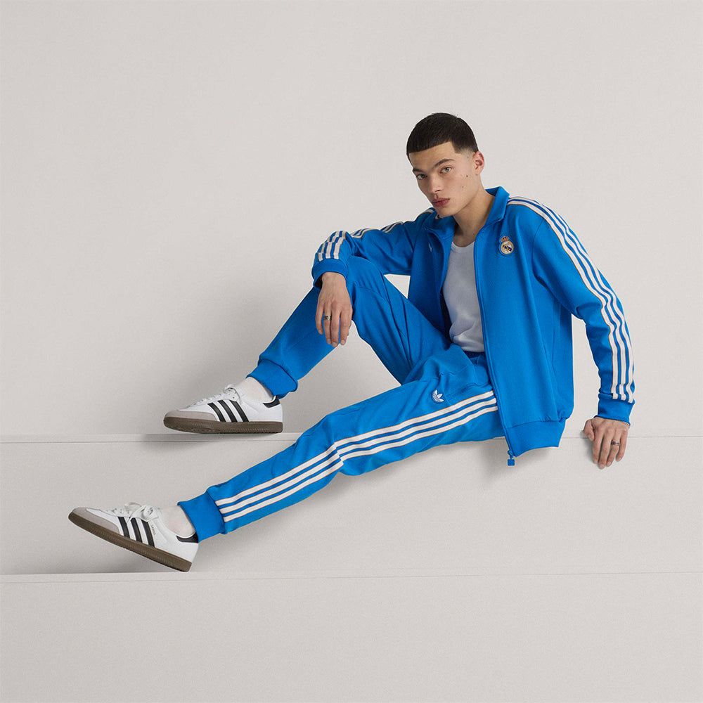 adidas - Quần dài đá banh Nam Men's Adidas Real Madrid Terrace Icons Track Pants - Blue
