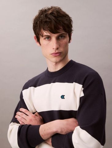 Calvin Klein - Áo len tay dài nam Tech Knit Stripe Relaxed Sweater - 4