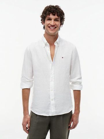 Tommy Hilfiger - Áo Sơ Mi Nam Tay Dài Regular Fit Washed Pure Linen Shirt