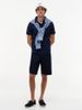 Tommy Hilfiger - Áo Polo tay ngắn Nam New York Label Regular Fit Textured Stripe Polo Shirt
