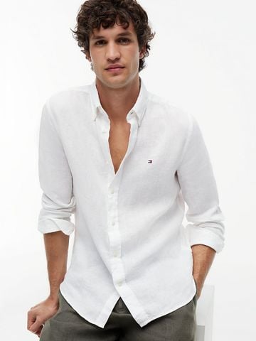 Tommy Hilfiger - Áo Sơ Mi Nam Tay Dài Regular Fit Washed Pure Linen Shirt