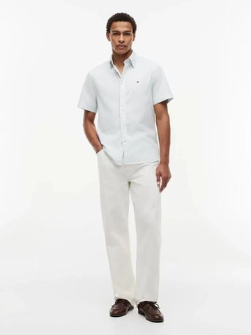 Tommy Hilfiger - Áo Sơ Mi Tay Ngắn Nam Lightweight Oxford Stripe Short Sleeve Shirt
