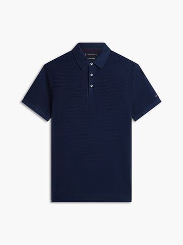 Tommy Hilfiger - Áo Polo tay ngắn Nam New York Label Regular Fit Textured Stripe Polo Shirt
