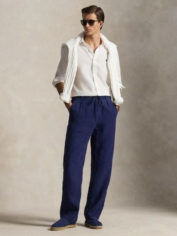 Ralph Lauren - Áo Sơ Mi Tay Dài Nam Custom Fit Linen Shirt