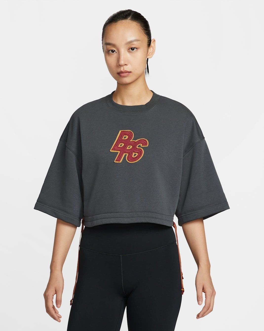 Nike - Áo tay ngắn thể thao Nữ Phoenix Fleece Women's Short-Sleeve Cropped French Terry Top