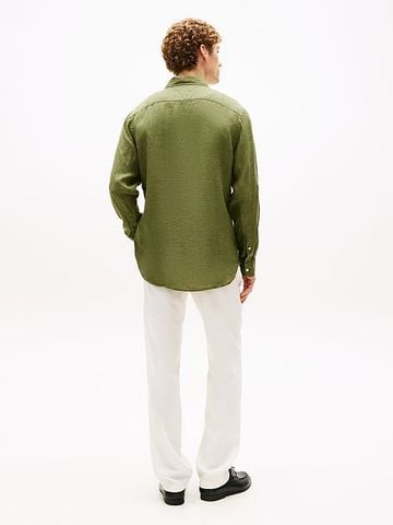 Tommy Hilfiger - Áo Sơ Mi Nam Tay Dài Regular Fit Washed Pure Linen Shirt