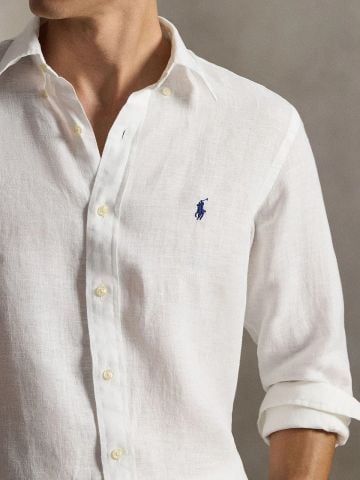 Ralph Lauren - Áo Sơ Mi Tay Dài Nam Custom Fit Linen Shirt