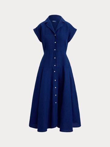 Ralph Lauren - Đầm Sơ Mi Nữ Linen Short-Sleeve Shirtdress
