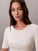 Calvin Klein - Áo Thun Tay Ngắn Nữ Variegated Rib Nano Logo