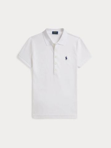 Ralph Lauren - Áo Thun Có Cổ Nữ Slim Fit Stretch Polo Shirt