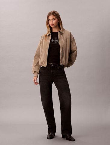 Calvin Klein - Quần jeans ống đứng nữ CK Signature 90's Straight Jeans